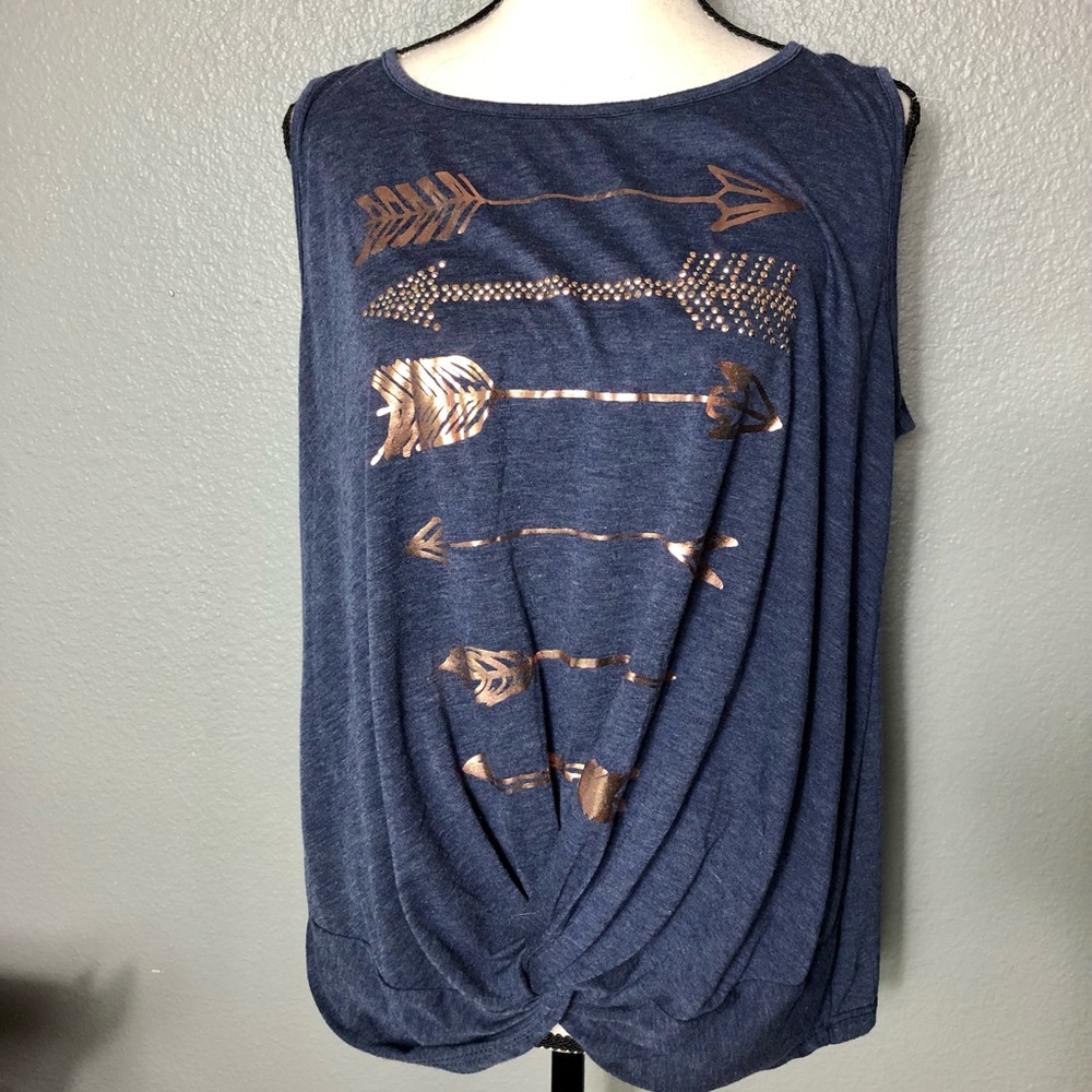 Tank Top with Rose Gold Detail